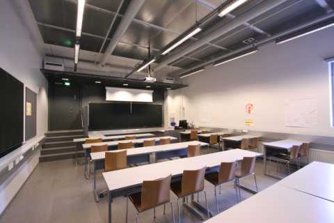 Picture of the front of the room C129