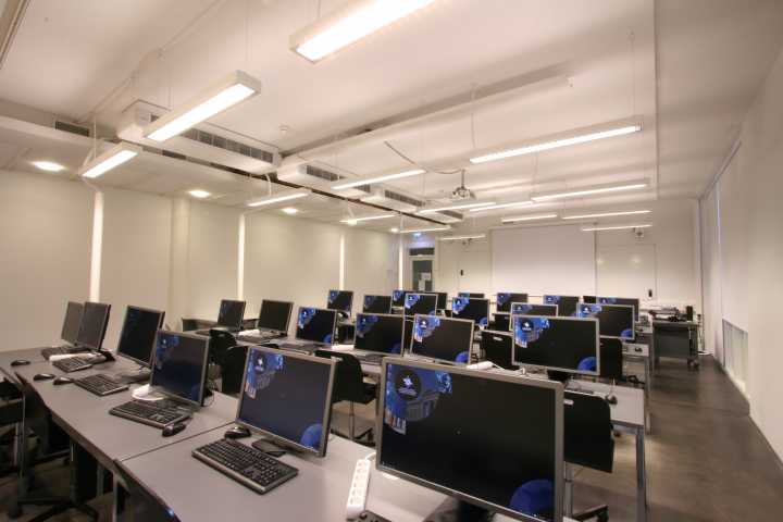 Picture of the back of the computer room 110